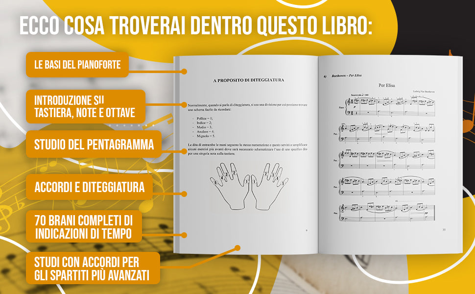 70 Spartiti per Pianoforte per Principianti WeMusic Lab